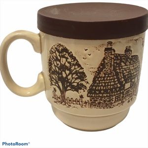 Kiln Craft Staffordshire  Coffee Mug Cup With Lid